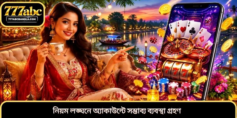 নিয়ম লঙ্ঘনে অ্যাকাউন্টে সম্ভাব্য ব্যবস্থা গ্রহণ