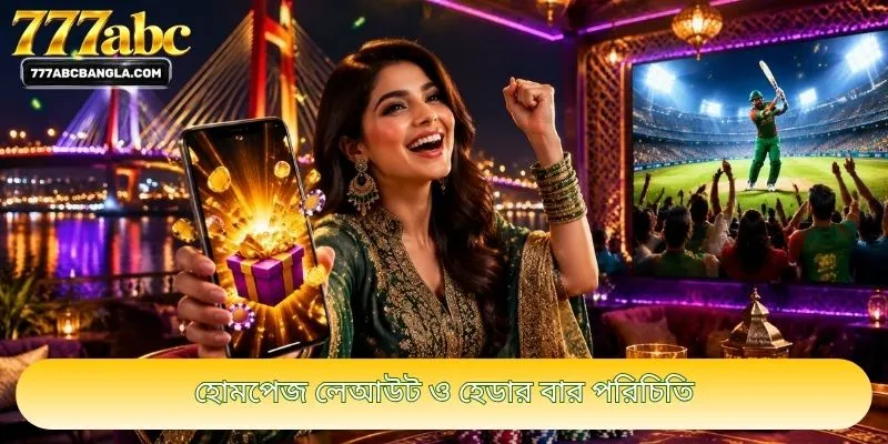 হোমপেজ লেআউট ও হেডার বার পরিচিতি